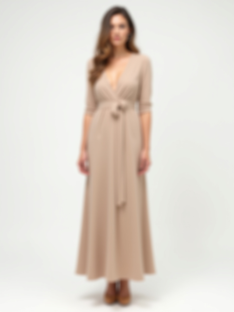 Robe longue manches longues rond 15€ au lieu de 25€